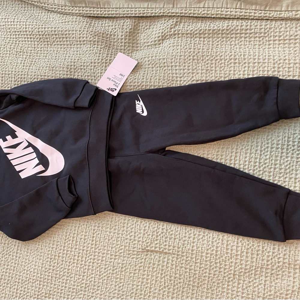 Nike Black and White Tracksuit Set Toddler
